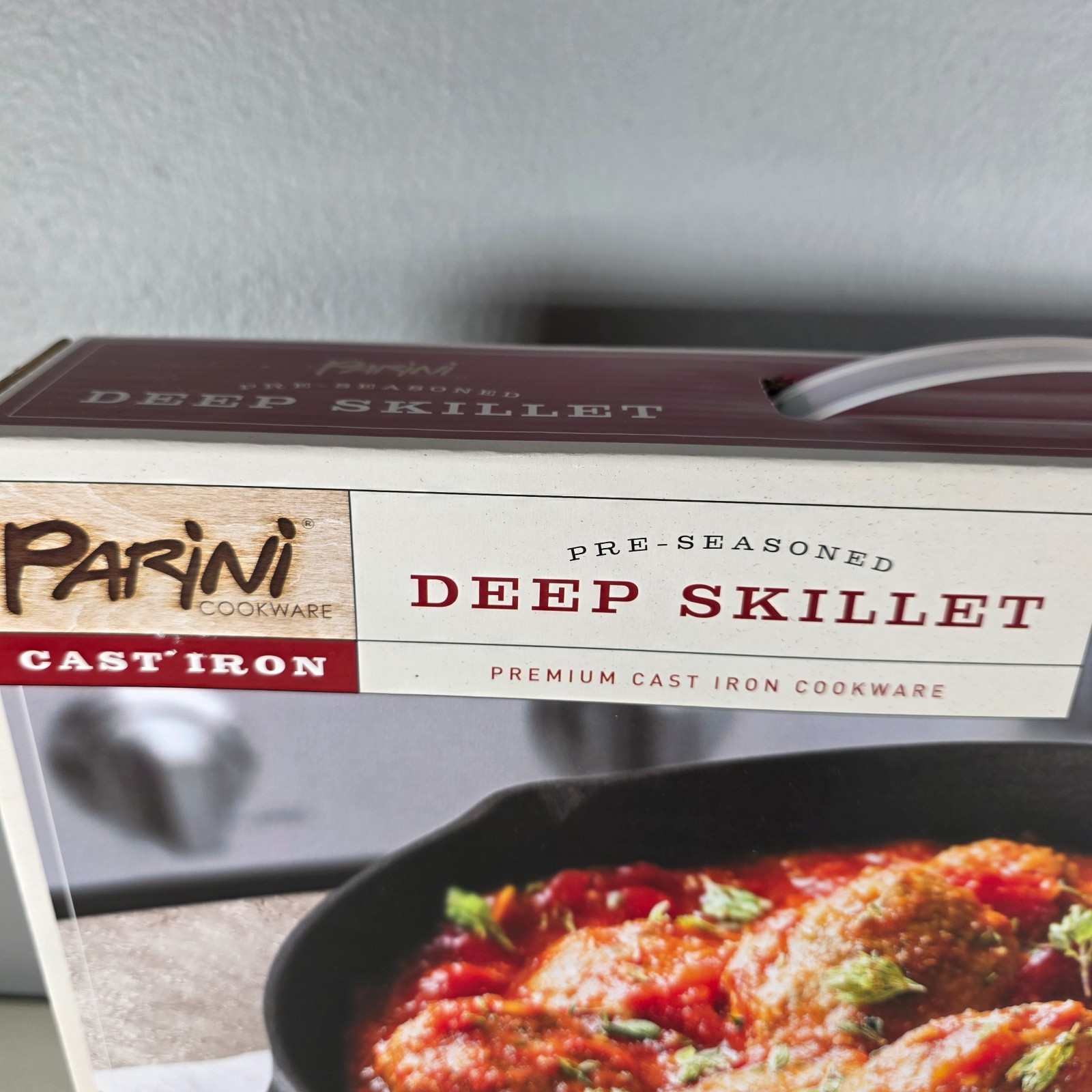 Parini Cookware 10.5 Inch Round Deep Cast Iron Skillet Frying Pan Pre-Seasoned