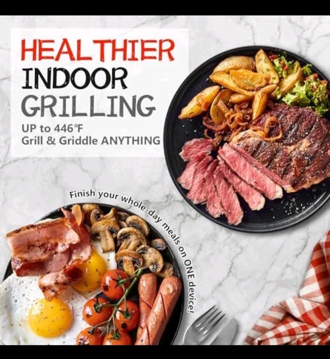 Smokeless Indoor Grill, Electric Grill Double Grill Plates Smokeless Grill