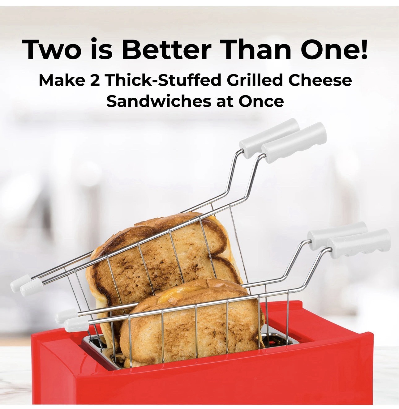 Nostalgia COCA-COLA Adjustable Grilled Cheese Toaster EZ-Clean Baskets – NEW!