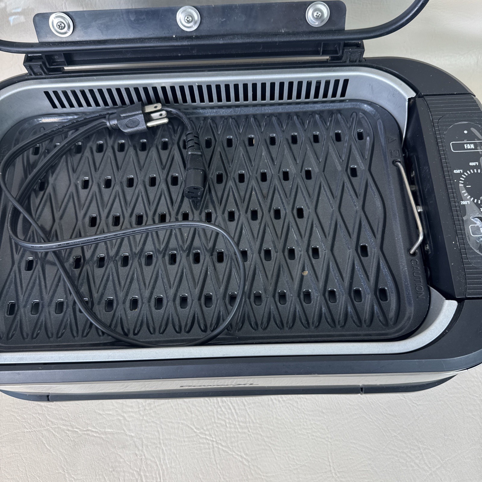 Power XL Indoor Smokeless Grill Pro PG-1500FDR Nonstick Surface Black