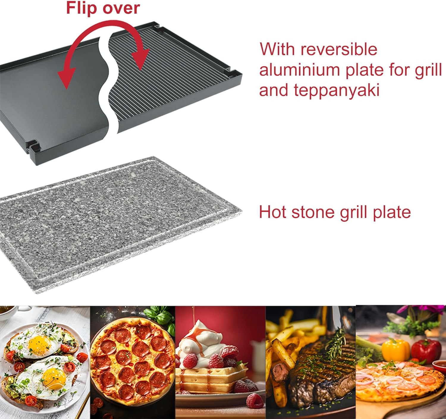 Raclette 3-In-1 Electric Grill – Portable, Korean BBQ Indoor with 8 Paddles, …