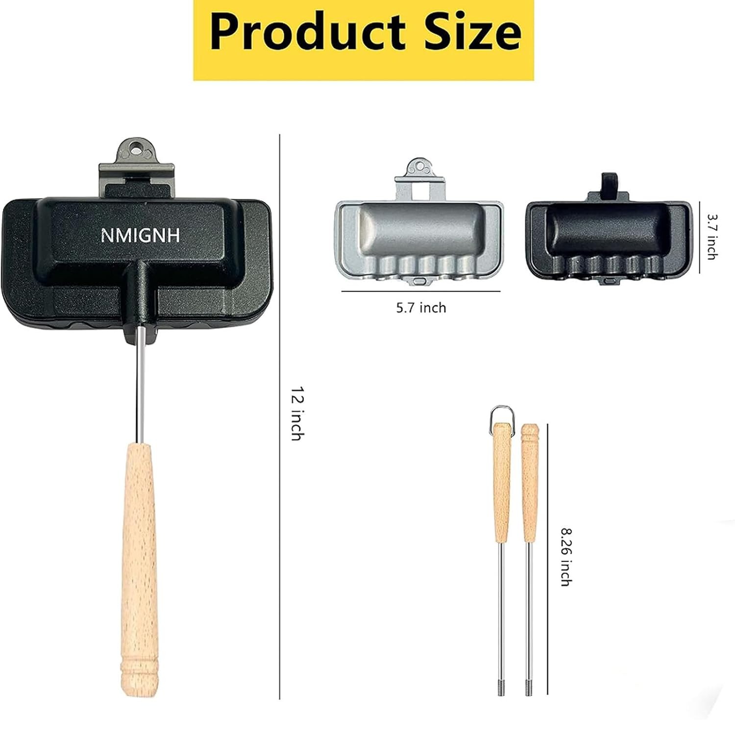 Double Sided Hot Sandwich Maker Non Stick Pan Grill Press Sandwich Toaster