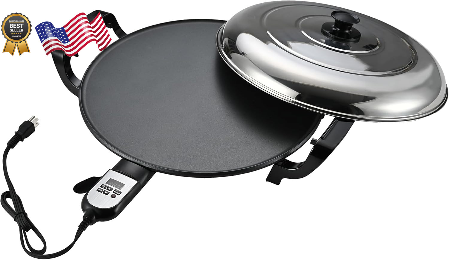 18.5Ethiopian Injera Maker Mitad (Mogogo) Electric Griddle Adjustable Tempera