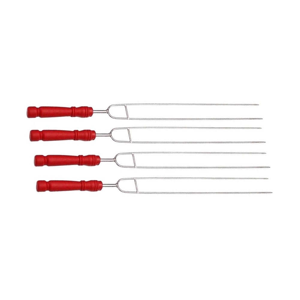 BBQ Fork Set 50cm Stainless Steel Non Slip Grip Ergonomic Handle Food Safe