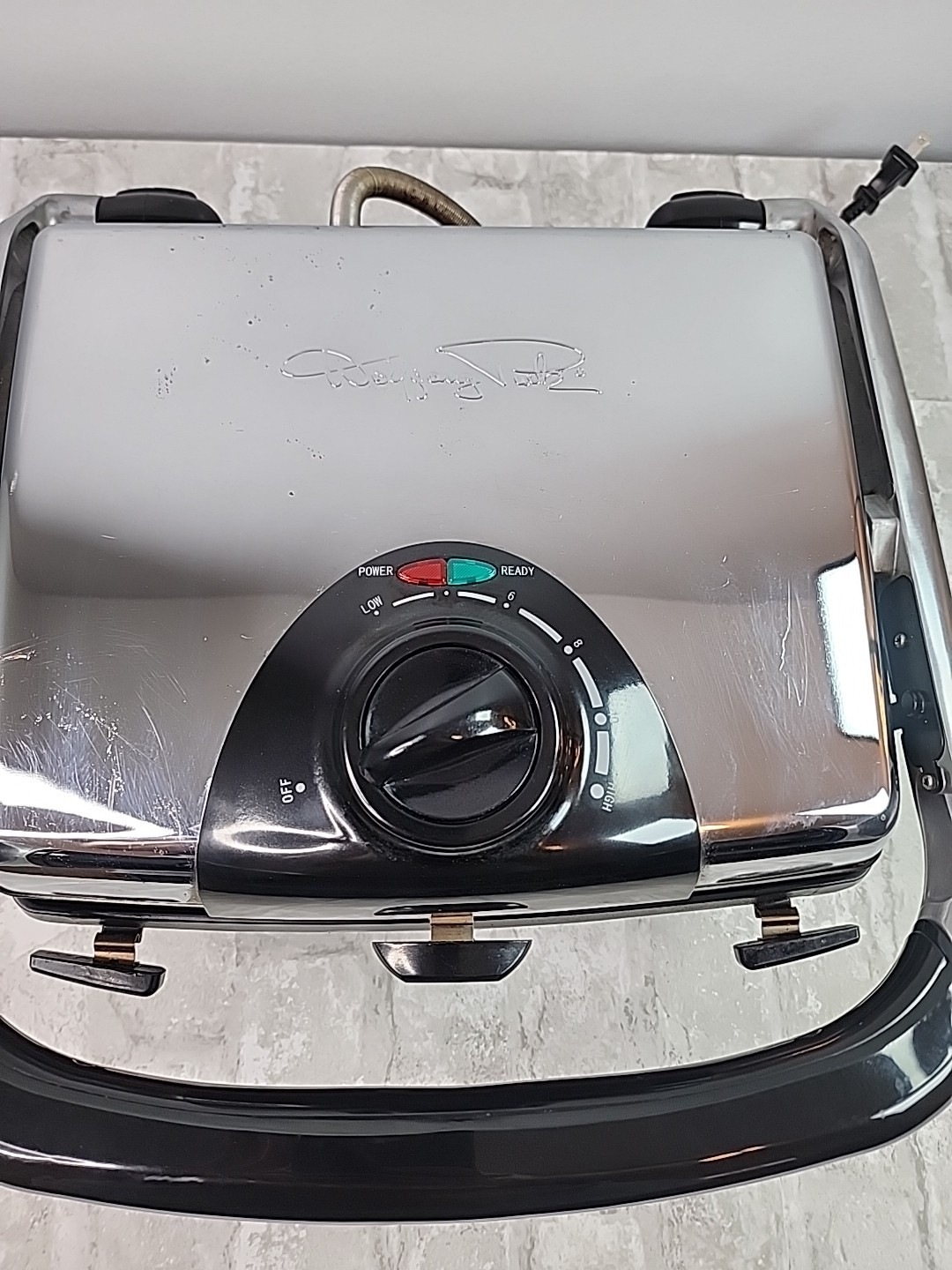 Wolfgang Puck Bistro Collection Panini Waffle Maker Stainless BCGL0025Tested