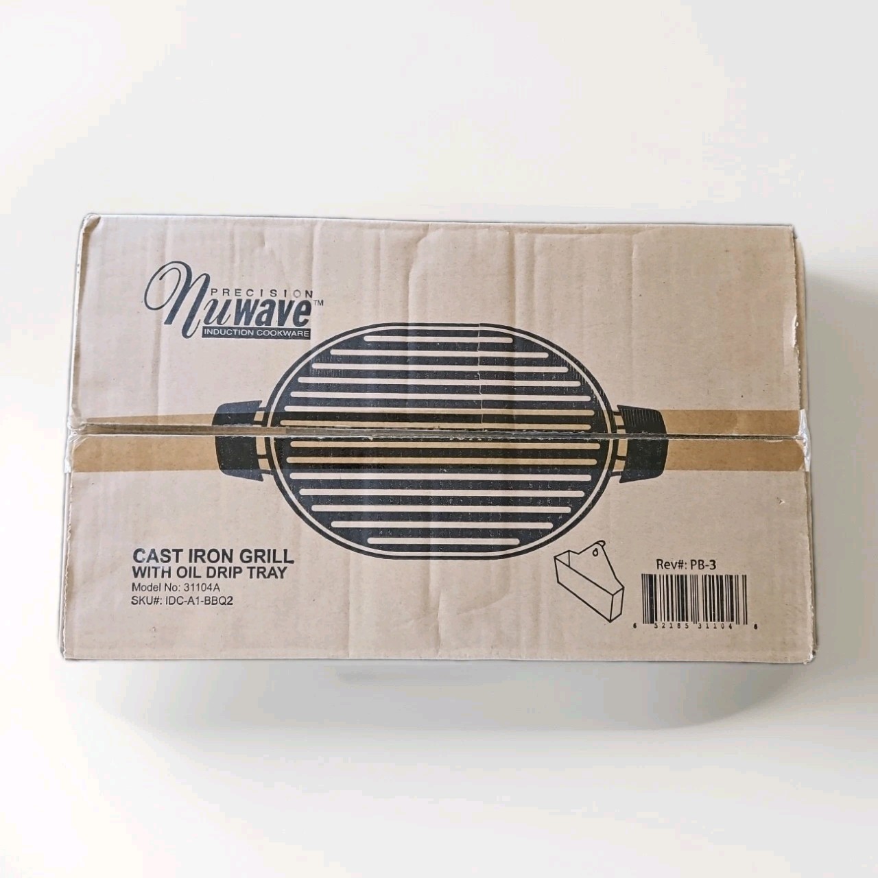 NuWave Precision Cast Iron Grill No Drip Tray Model 31104 NEW Sealed box