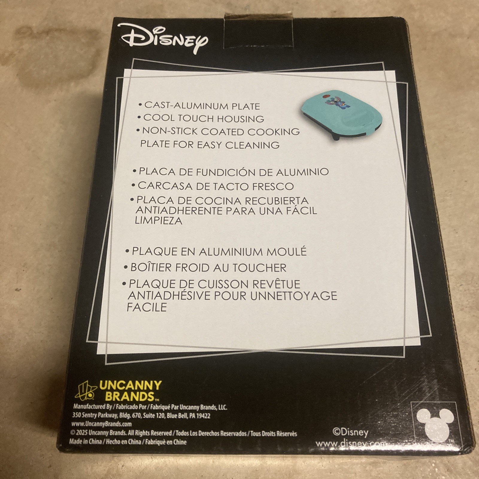 Disney Stitch Sandwich Maker Panini Grill Non-Stick Aluminum New In Box