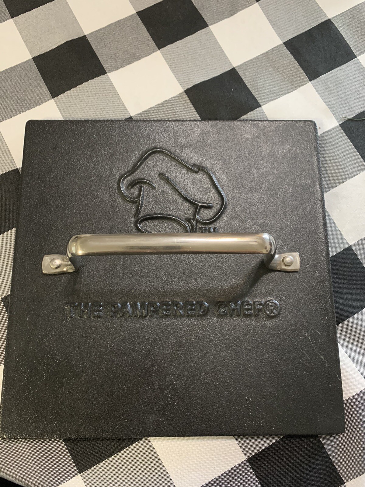 Cast iron grill press by Pampered Chef