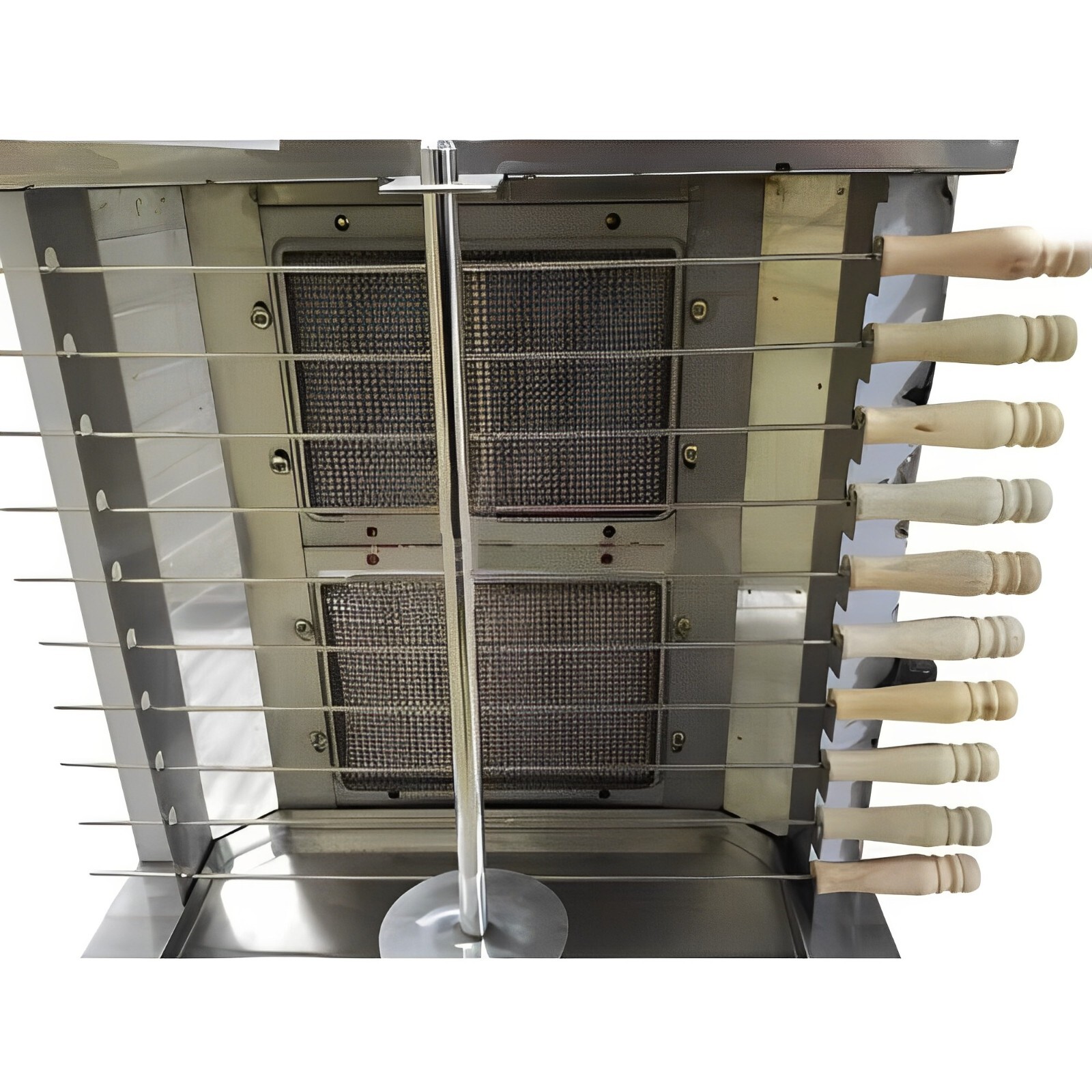 LPG Gas BBQ Spinning Grills Rotary Shawarma Kebab Machine 2 Burners