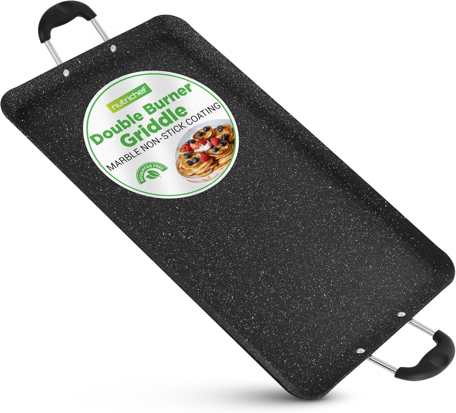 Versatile Double Burner Griddle 20 Inch Non Stick Ideal for Tortillas and More