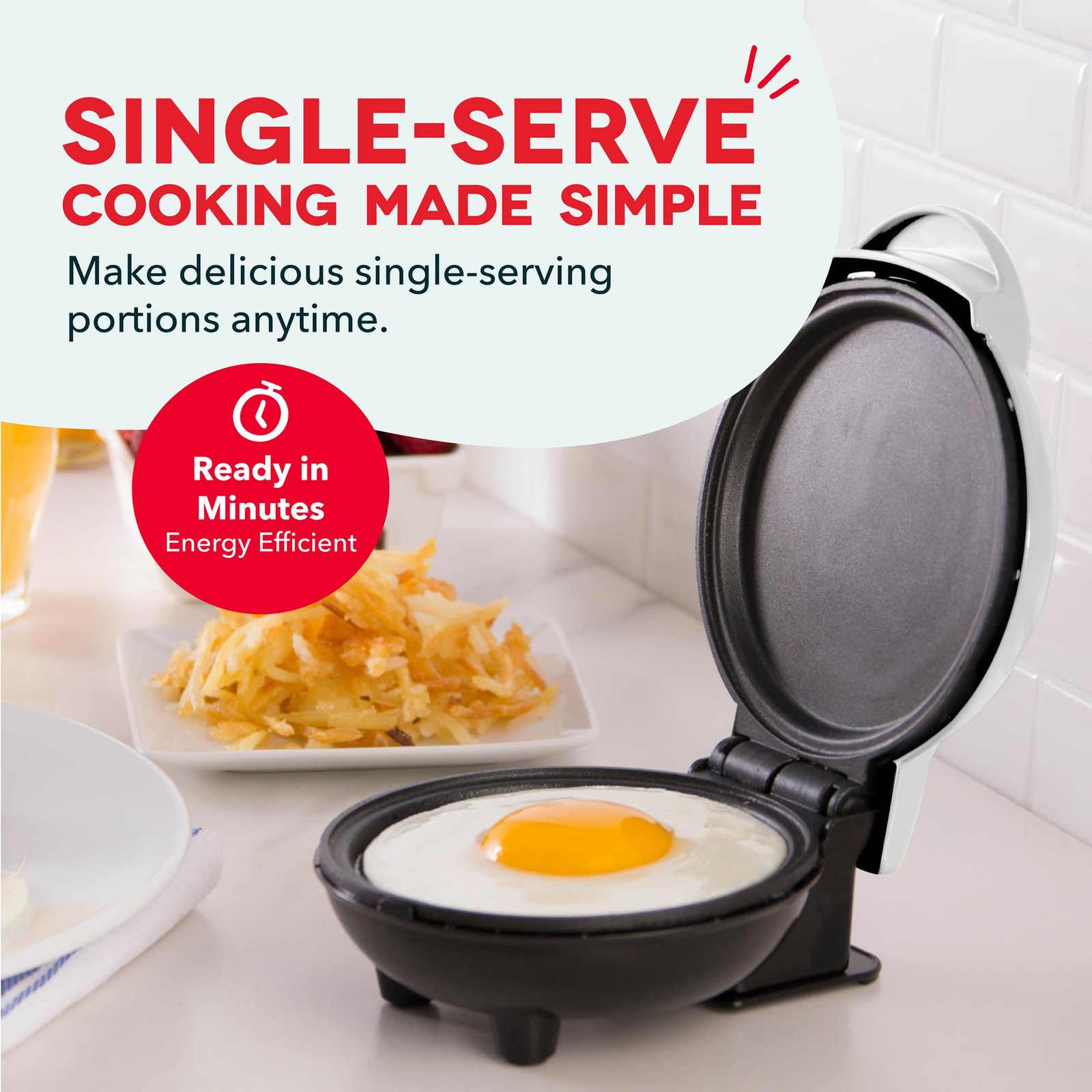 DASH Mini Griddle Maker 4 Inch Compact Nonstick for Pancakes Eggs Cookies RV Use