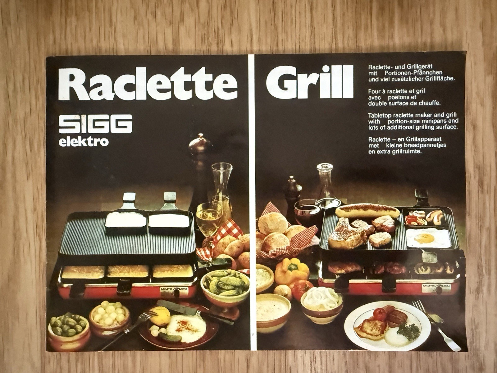 Vintage SIGG Elektro Tabletop Raclette Grill, Type 4220, Made In Switzerland