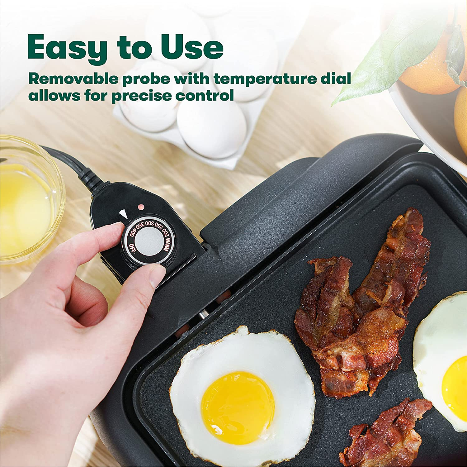 Bella Electric Griddle with Warming Tray – Smokeless Indoor Grill, Nonstick Surf