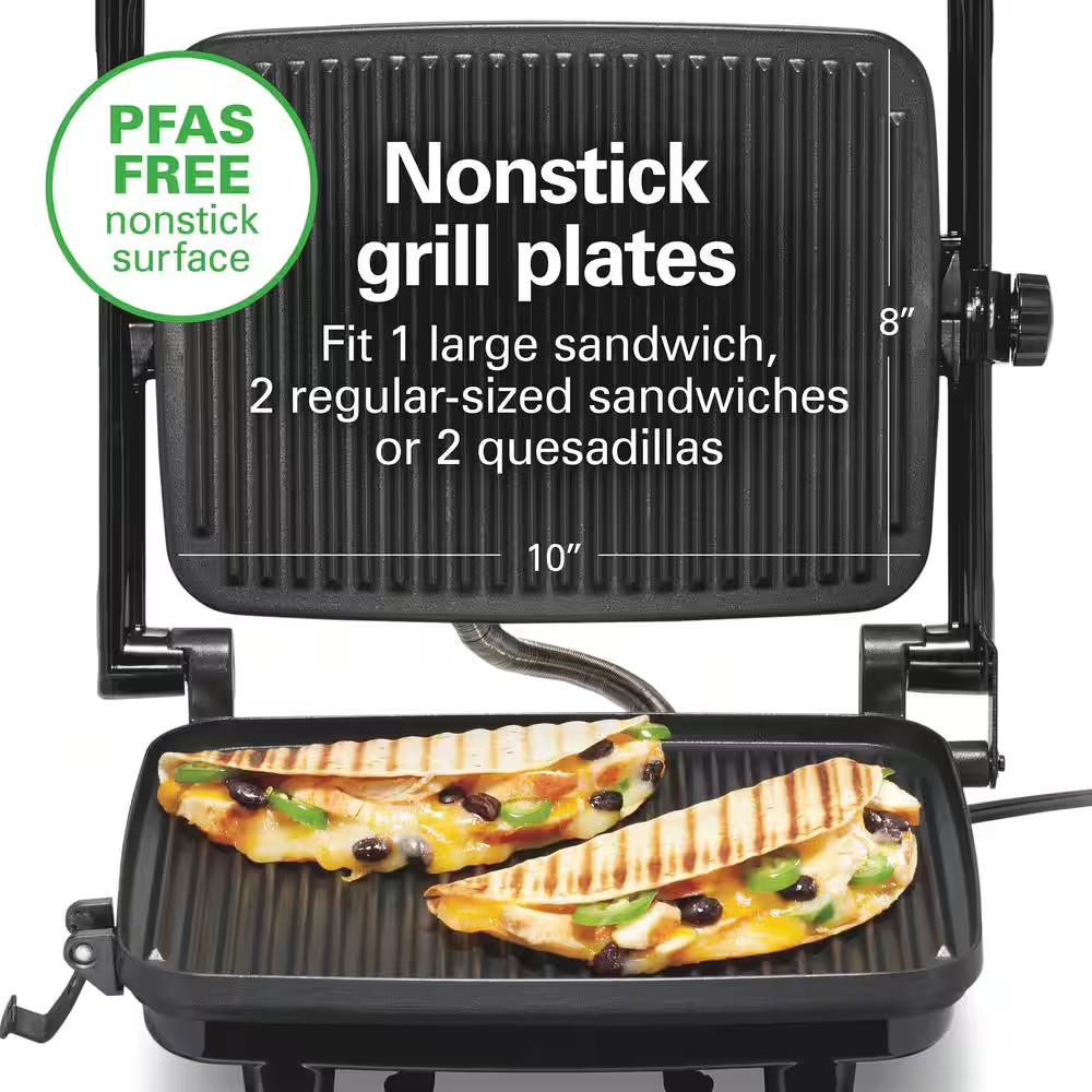 1400 W Chrome Non-Stick Panini Press