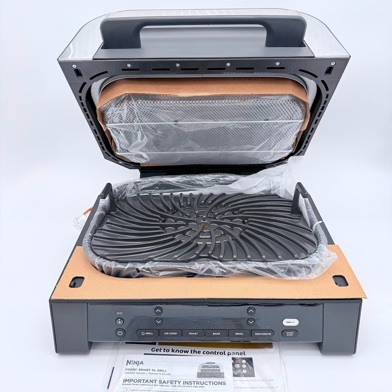 NEW Open BOX Ninja DG551 Foodi Smart XL 6-in-1 Indoor Grill w/ Smart Cook System