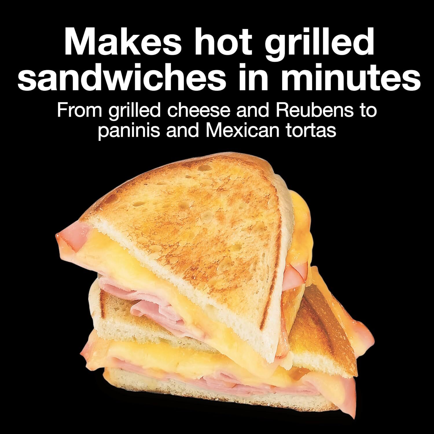 Sandwich maker with easy-to-clean, durable, PFAS-free non-stick ceramic plates