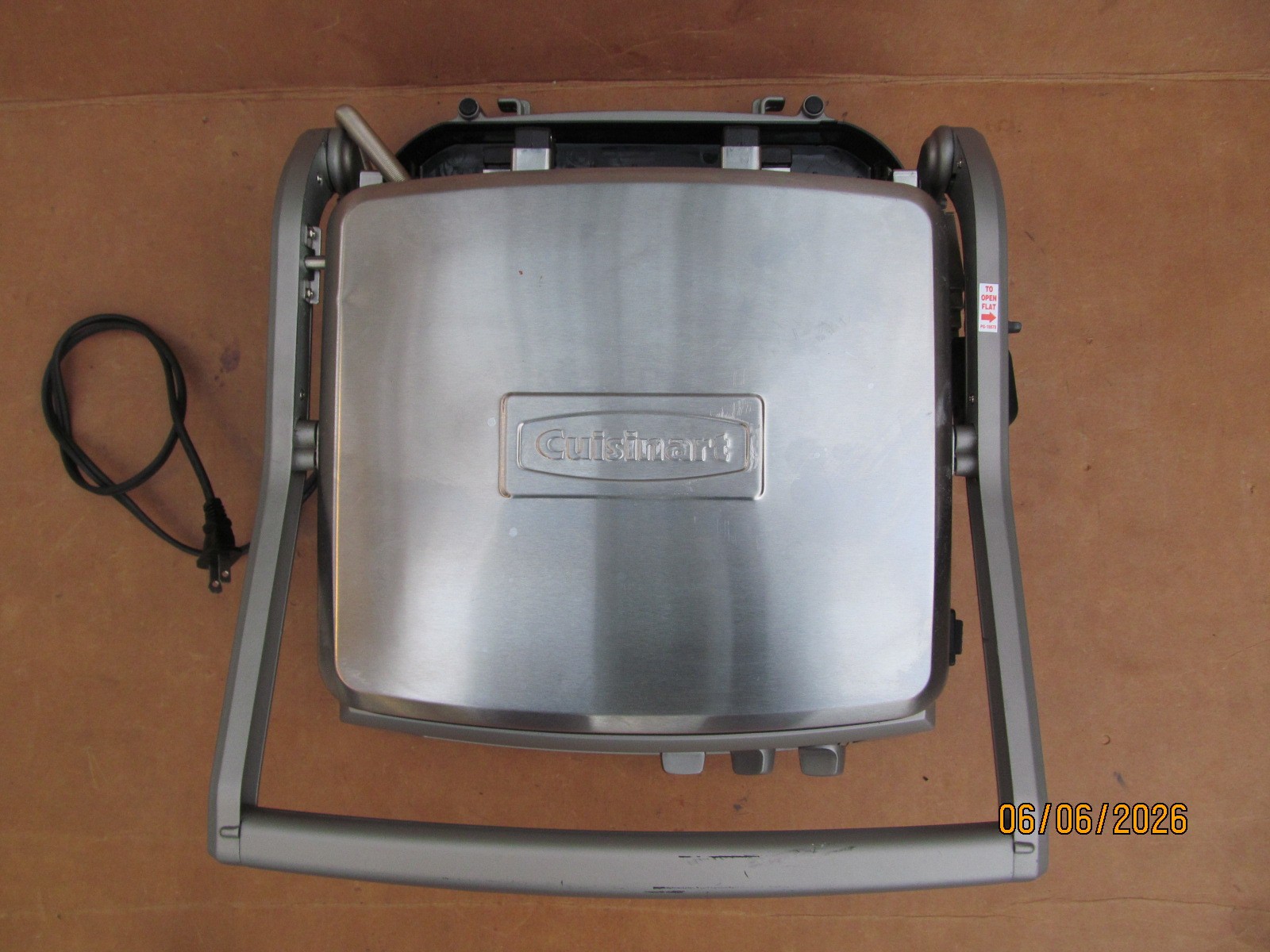 Cuisinart Electric Griddler Elite GR-300 Indoor Countertop Grill Press Stainless