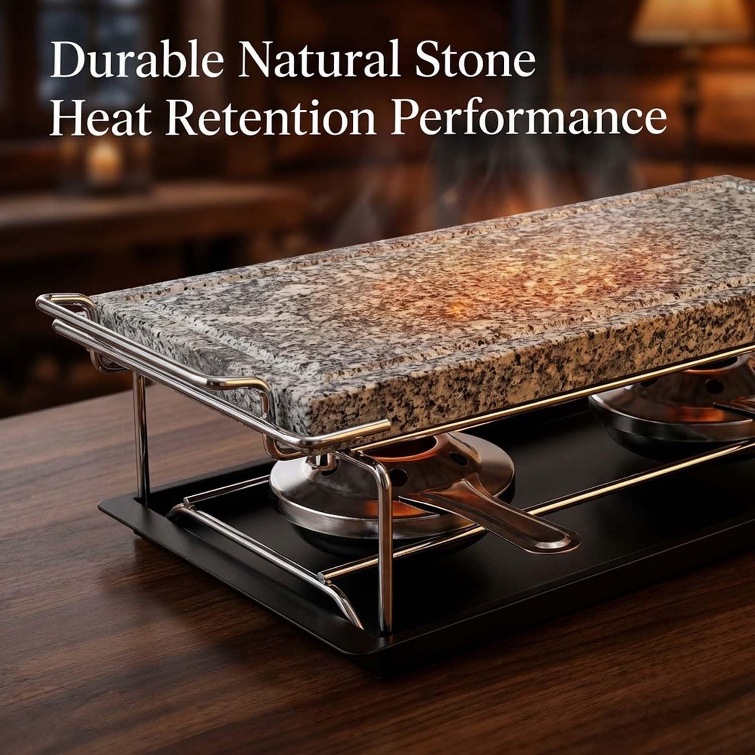 Hot Stone Steak Cooking Set – Long Heat Retention – Sizzling Steak Plate with…