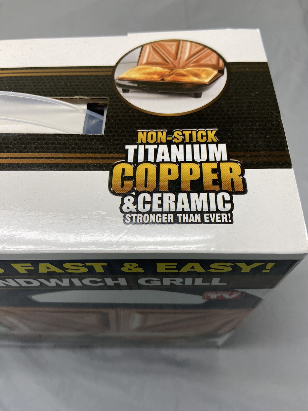 GOTHAM STEEL NON-STICK TITANIUM COPPER CERAMIC SANDWICH GRILL – NEW IN BOX