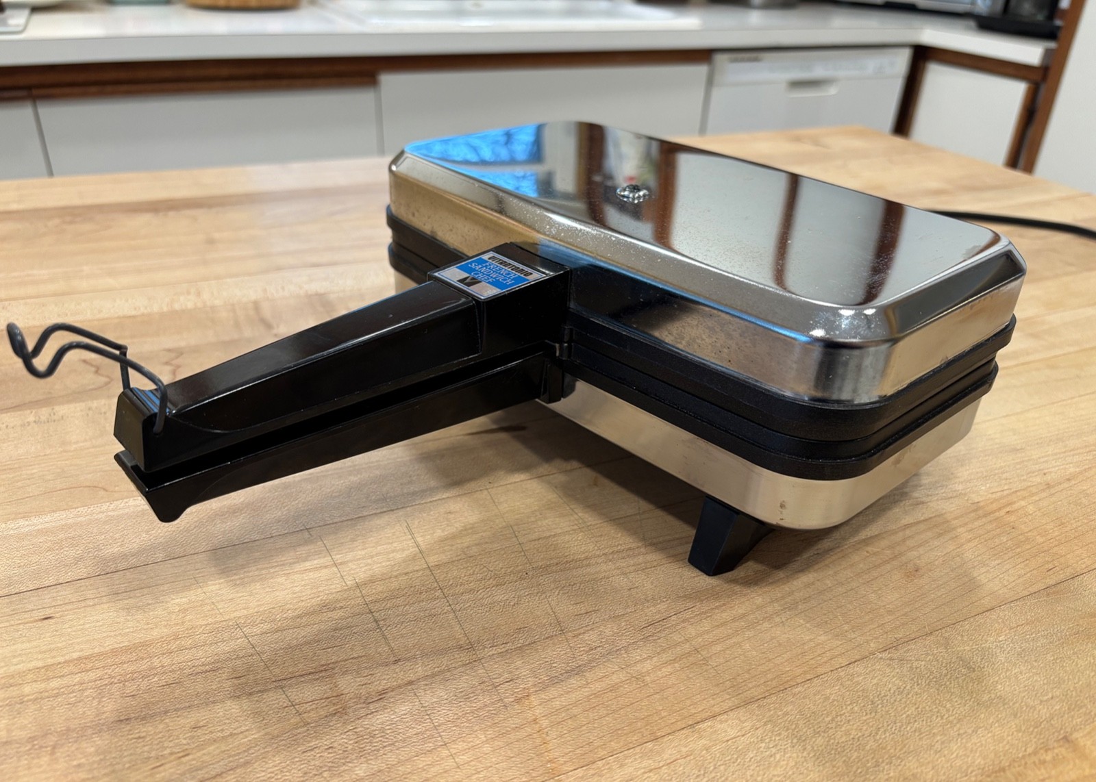 Vintage VITANTONIO 650 French Sandwich Chef Maker 1990s Chrome WORKS GREAT!