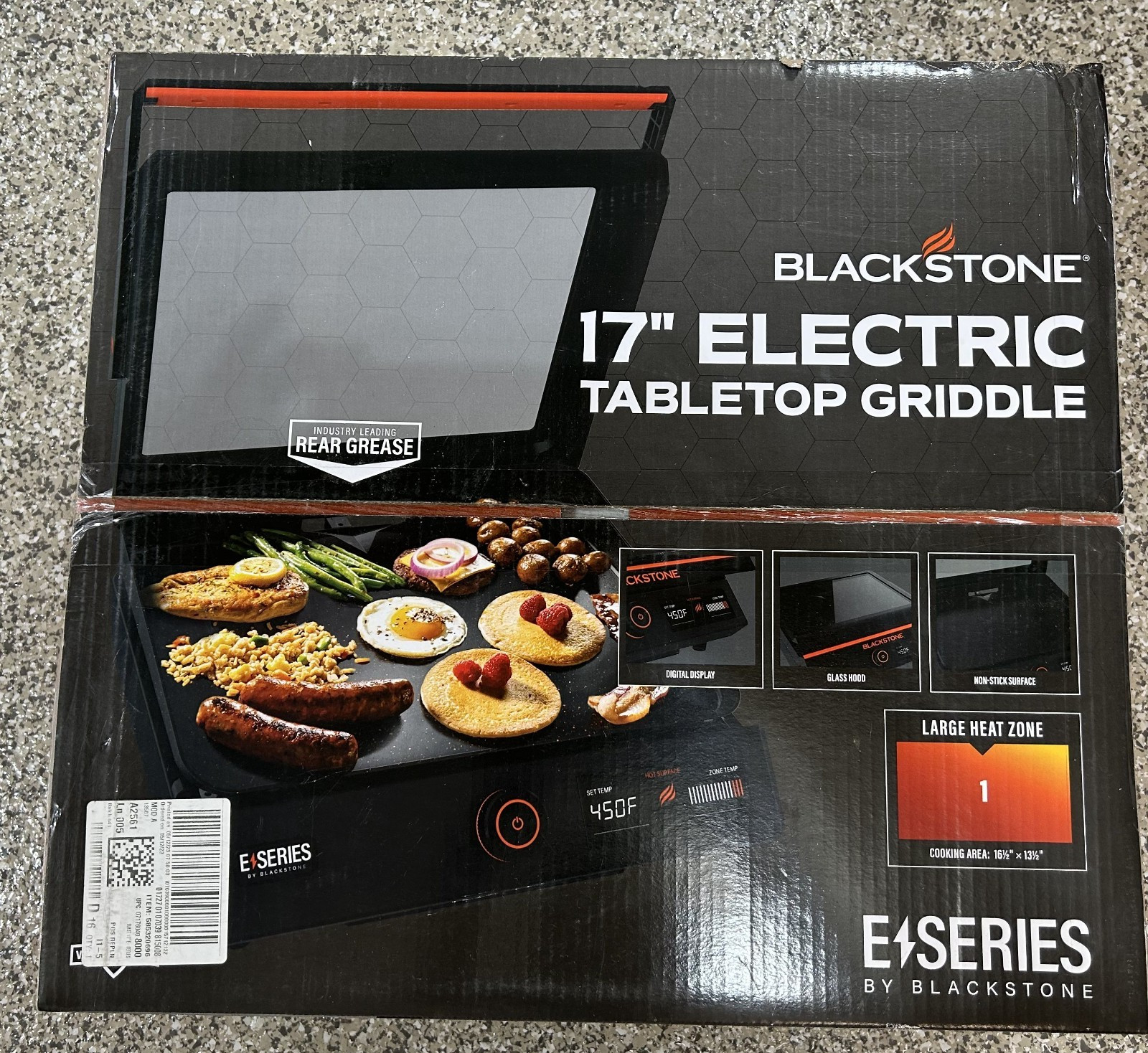 Blackstone E-Series 17” Electric Griddle with Hood Non-Stick Tabletop Grill NEW