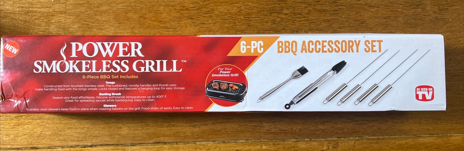 Power Smokeless Grill ACCESSORY KITS for Indoor Grill – 6 Piece Bbq Set