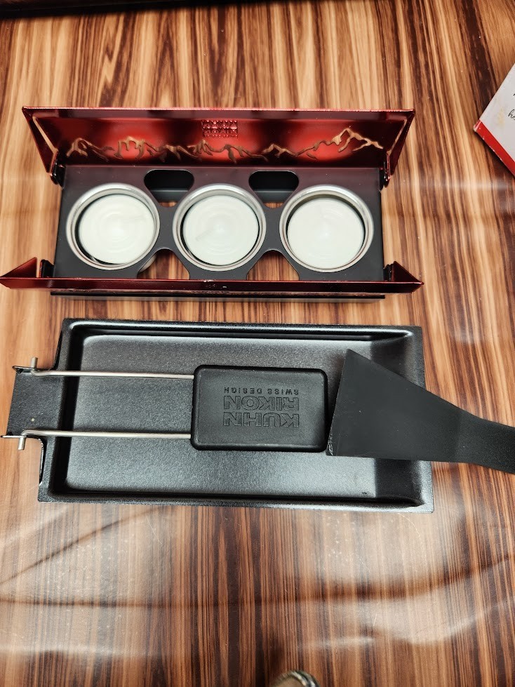 Kuhn Rikon Mini Raclette Set Portable Tabletop Cheese Melter Swiss Cooker