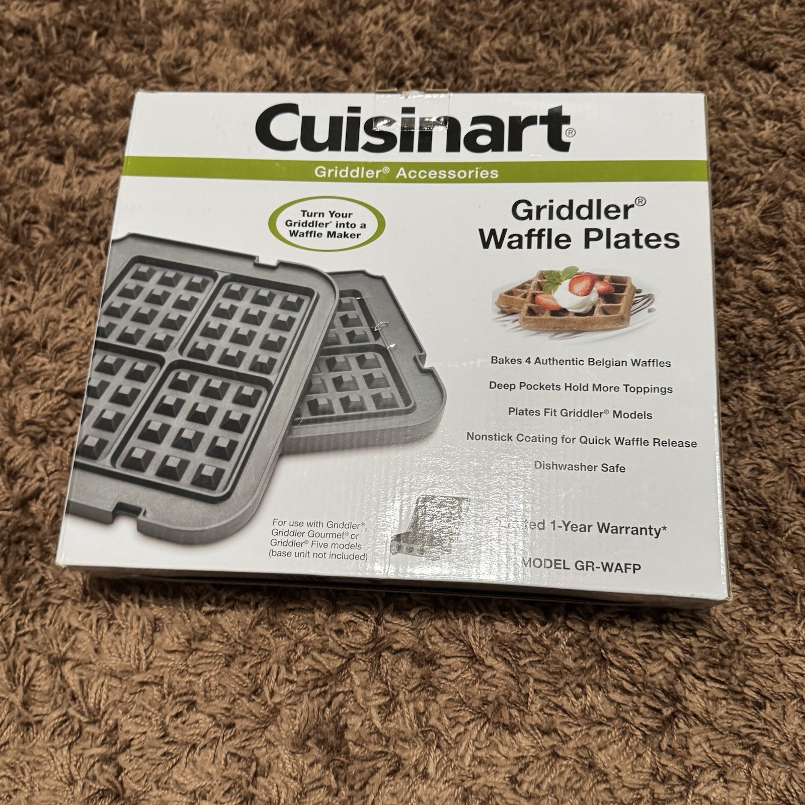 Cuisinart GR-WAFP Griddler Waffle Plates (2 Metal Pieces)