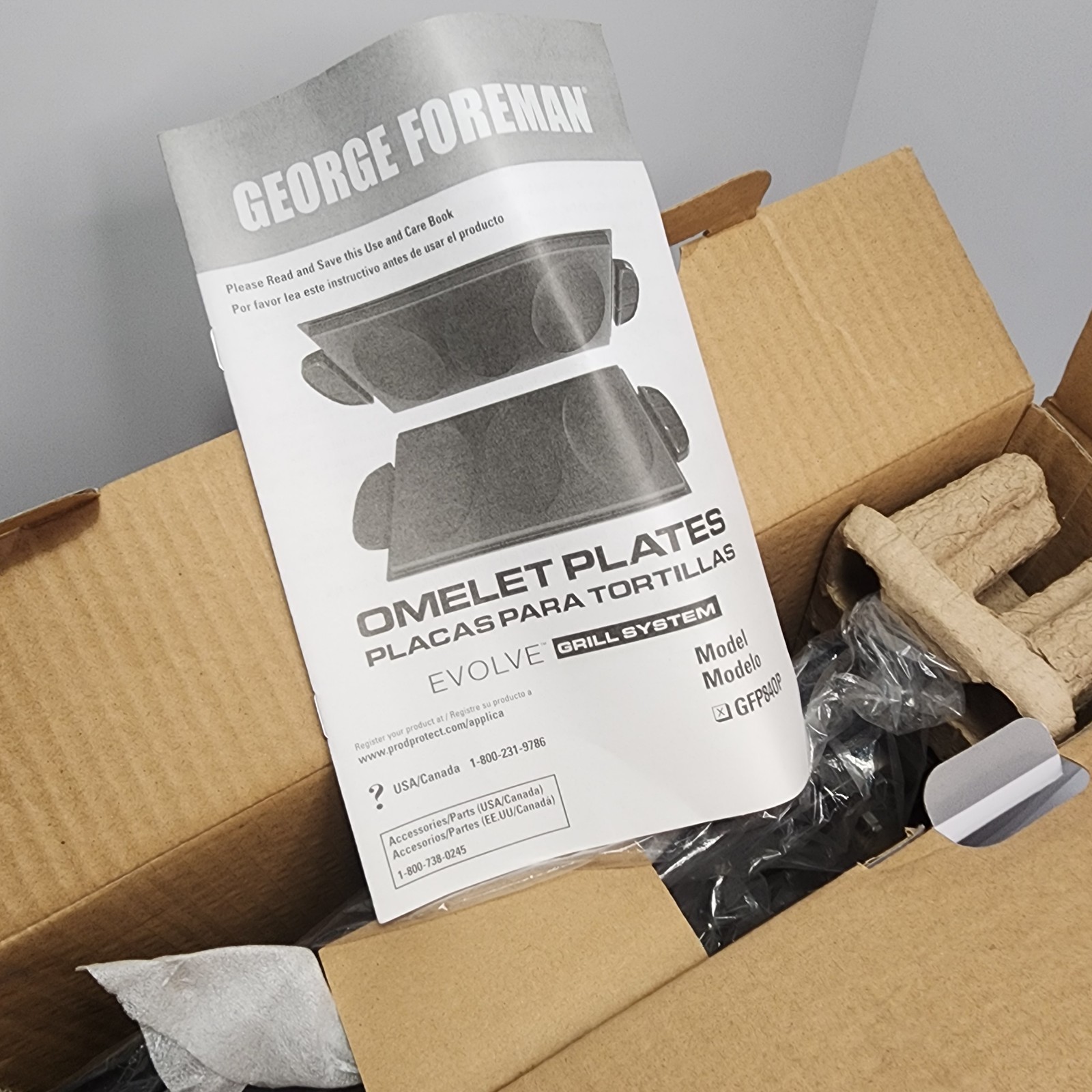 George Foreman EVOLVE Grill System WAFFLE Plates Set GFP84WP – BRAND NEW