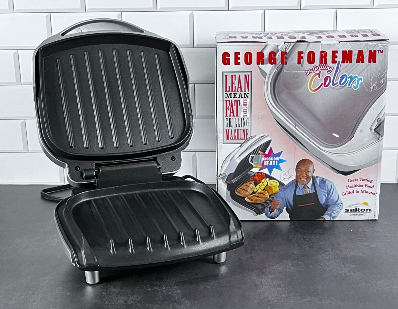 George Foreman-In Grilling Colors (GR10ABWC)- Grill/GriddleW/ Bun Warmer