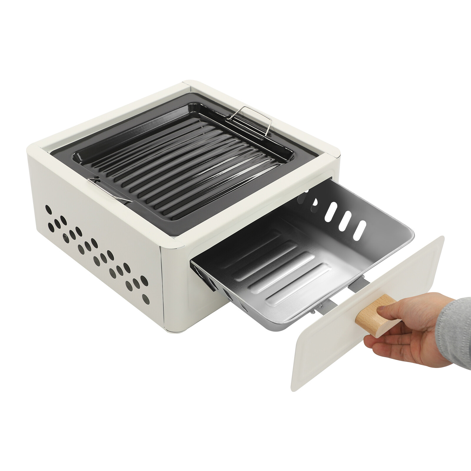 BBQ Charcoal Grill Portable Barbecue Stove Yard Cooker for Outdoor Picnics