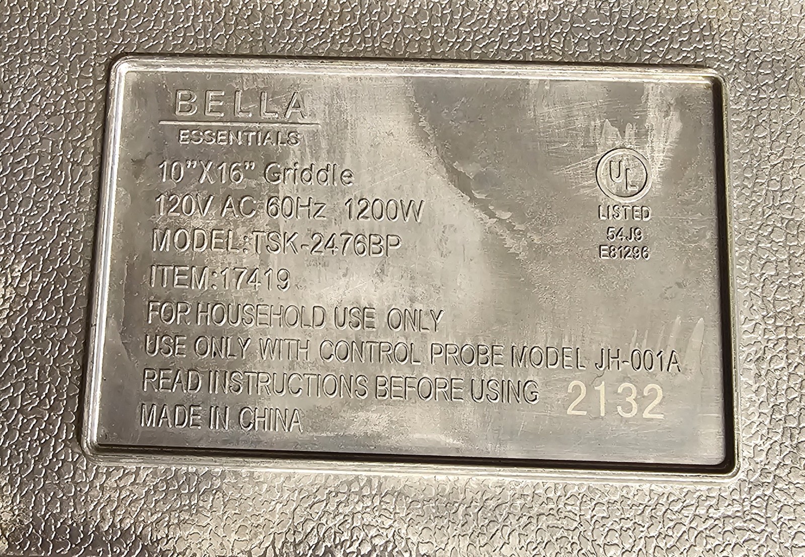Bella Essentials 10″x 16″ Electric Skillet Missing Handle