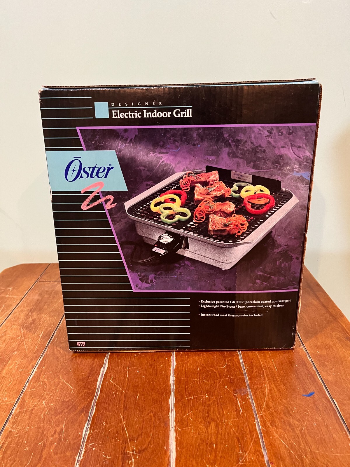 Vintage New Old Stock Oster Designer Electric Indoor Grill #4772 NEW Sealed 1992