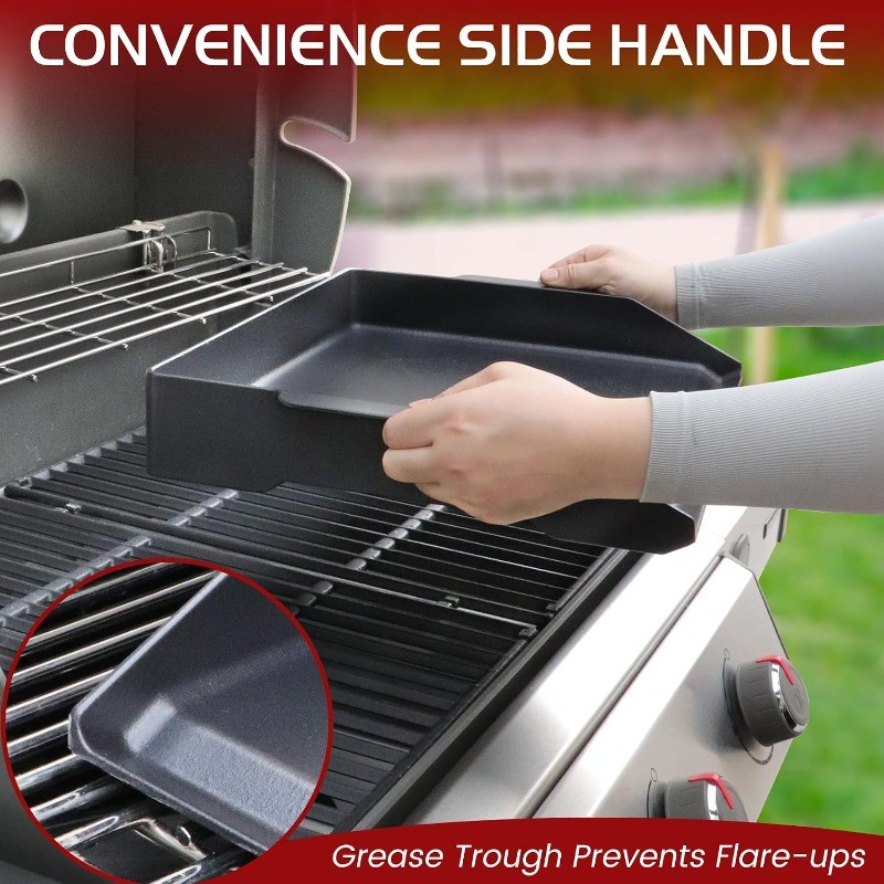 Flat Top Gas Grill Insert Griddle for Weber Char-Broil Nexgrill Stove Stovetop