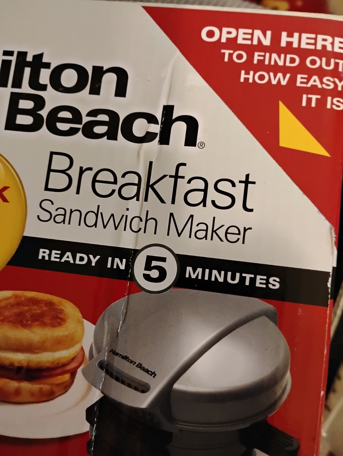 Hamilton Beach Breakfast Sandwich Maker 25475. Complete. Electric none stick