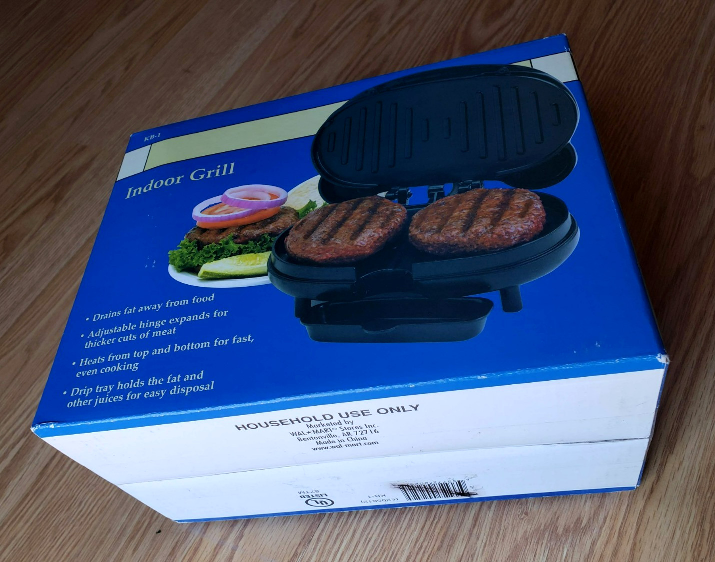 KB-1 INDOOR GRILL Countertop Grill Small Appliance HOUSEHOLD USE ONLY SEALED NEW