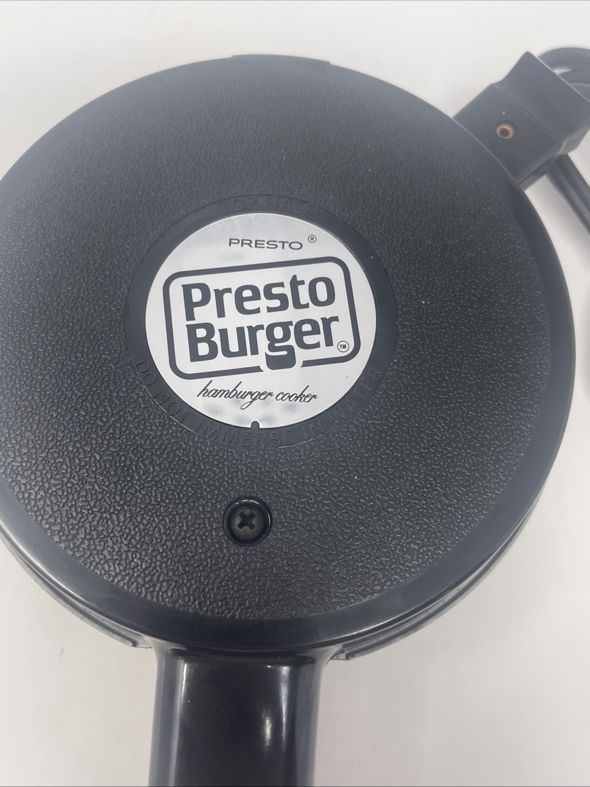 Presto Quick Burger Cooker Vintage Hamburger Complete Works, Light Marks