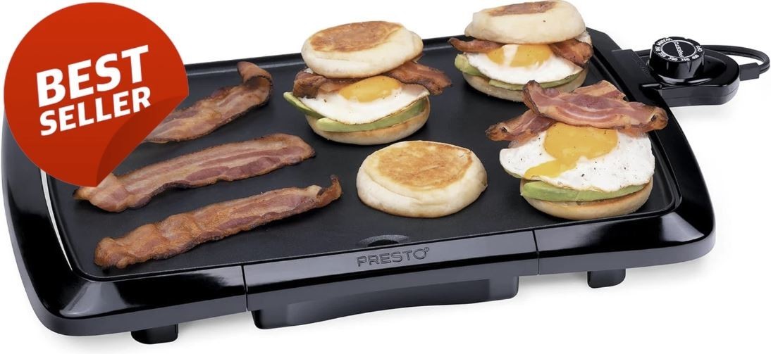 New In Box PRESTO #07047 COOL TOUCH ELECTRIC GRIDDLE 22-Inch Nonstick Black US