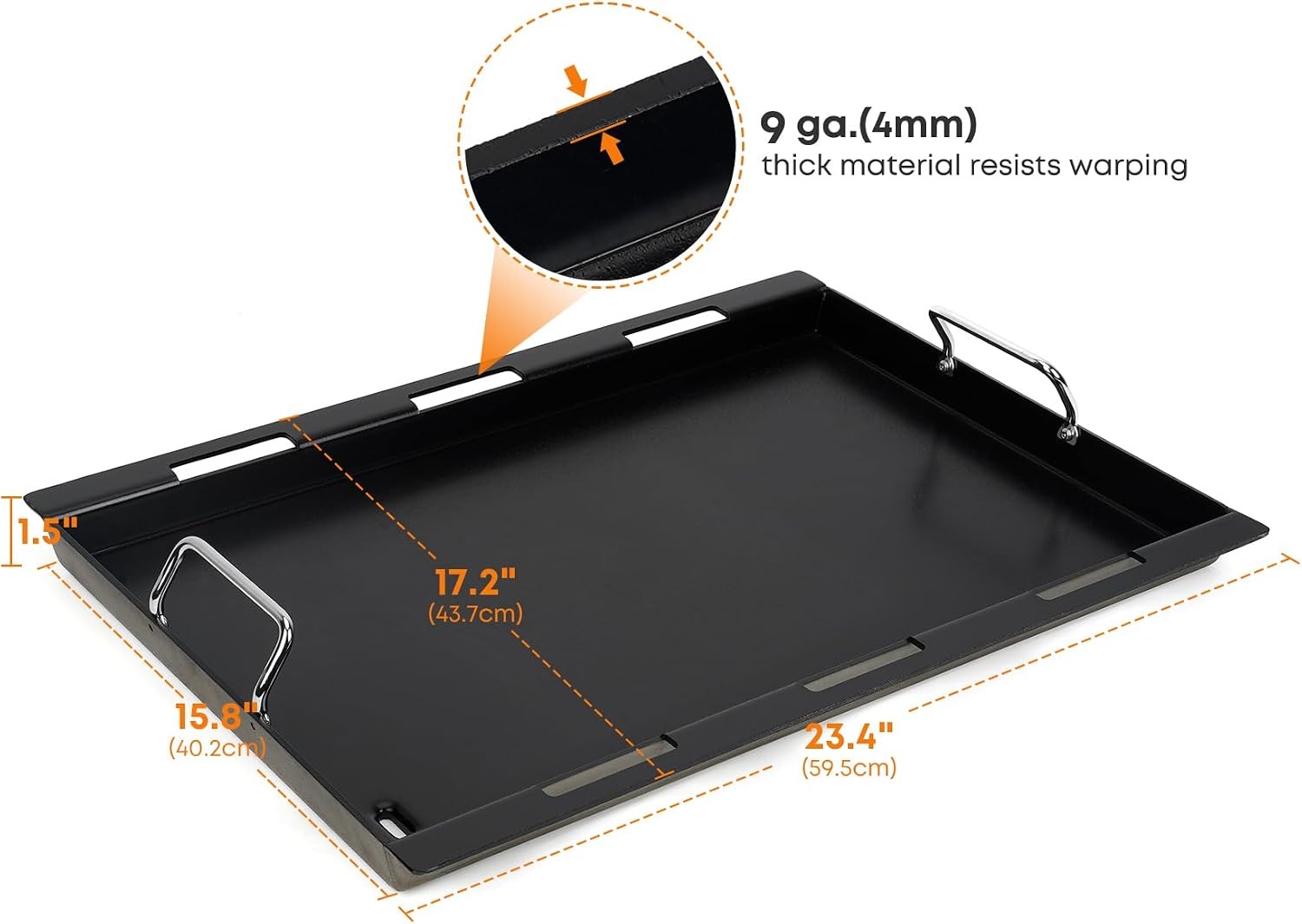 Non-Stick Griddle Insert Weber Spirit 300/400 Series Grills Full-Size Cooking