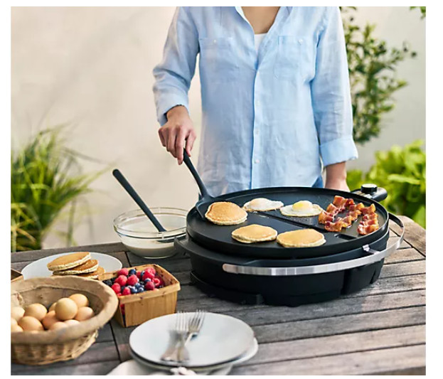 SALE Authentic GreenPan 2-in-1 Indoor Outdoor Electric Grill with Griddle Plate