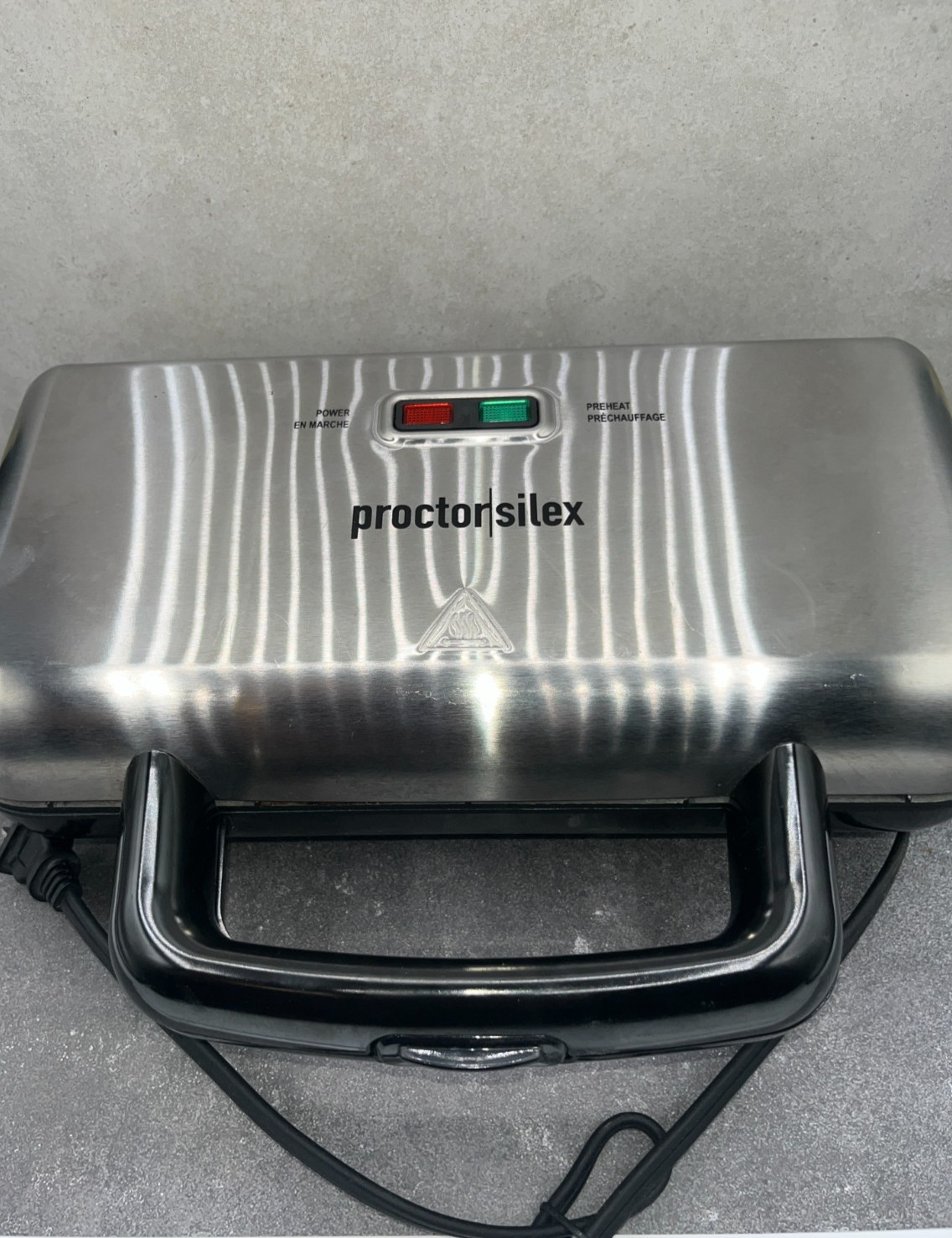 Proctor Silex Sandwich Maker Toaster PANINI press Nonstick Grill Pre Owned Works