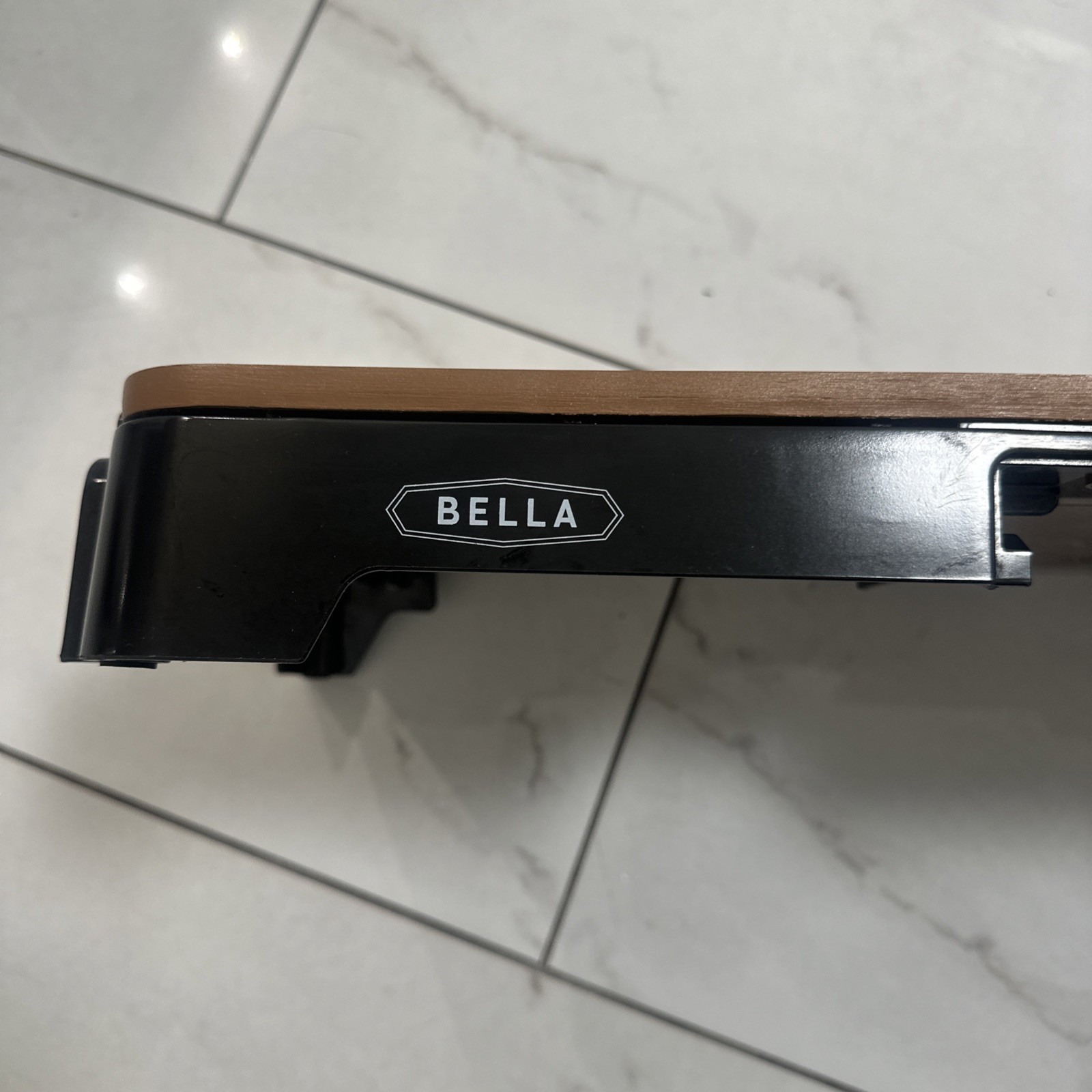 BELLA XL Electric Ceramic Titanium Griddle, 12″ x 22″, Copper/Black DAMAGED