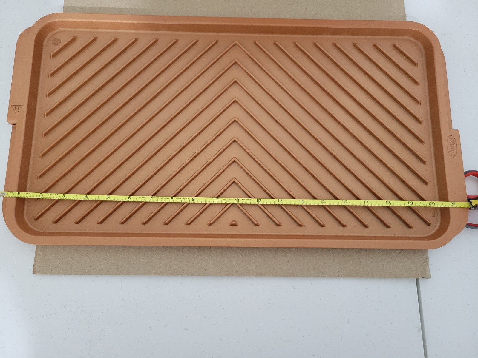XL Reversible Grill Griddle Stovetop Pan Gotham Steel ~ NEW Open Box Never Used.