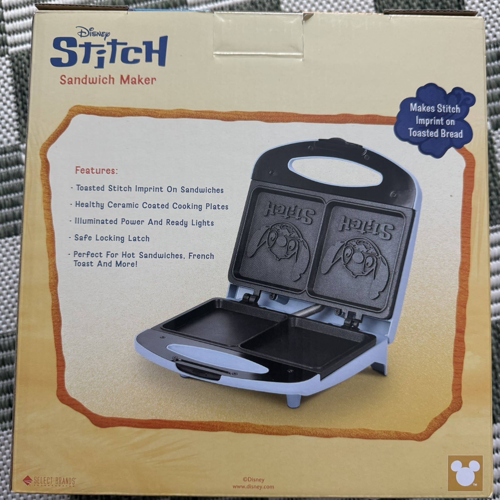Disney Lilo and Stitch Sandwich Maker Toaster Press Panini Maker NEW Sealed ✨