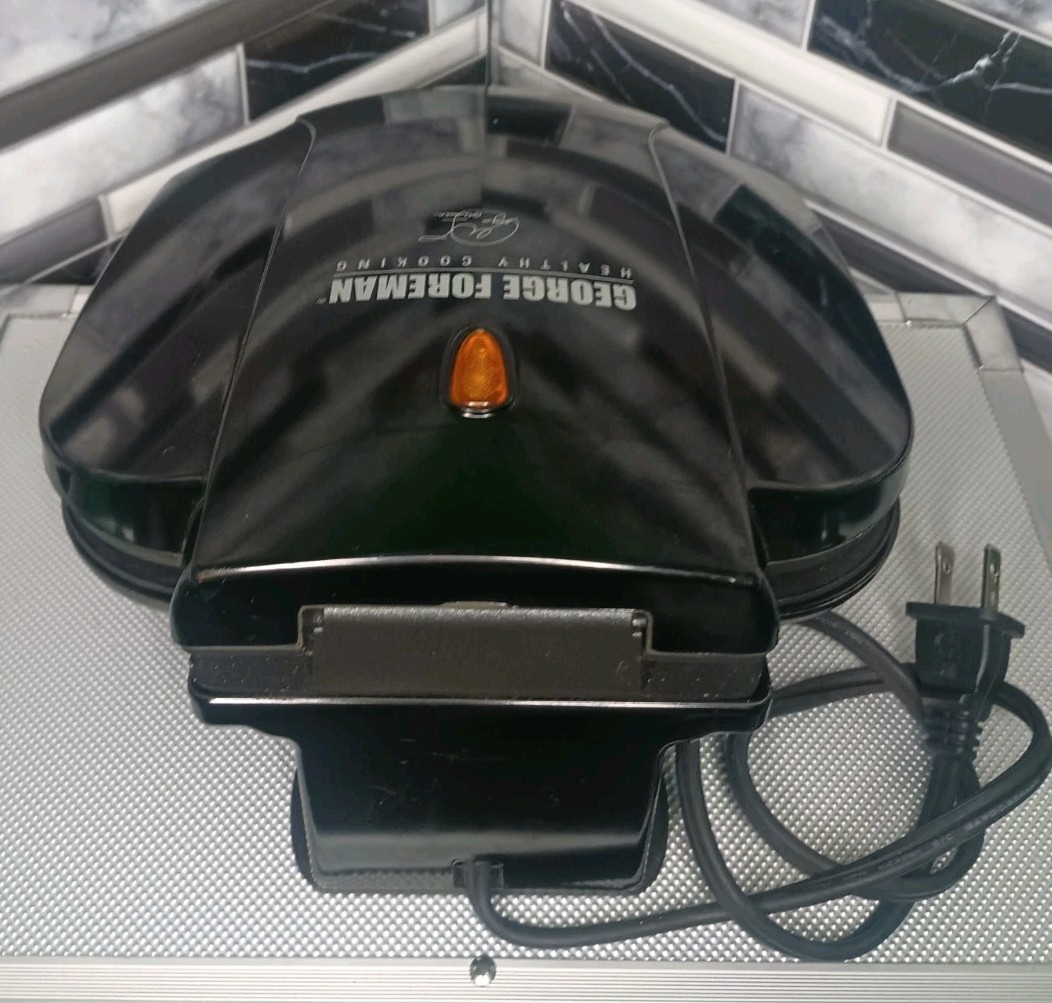 George Foreman GR0036B Grill Electric Indoor Non- Stick Grill Tested Working