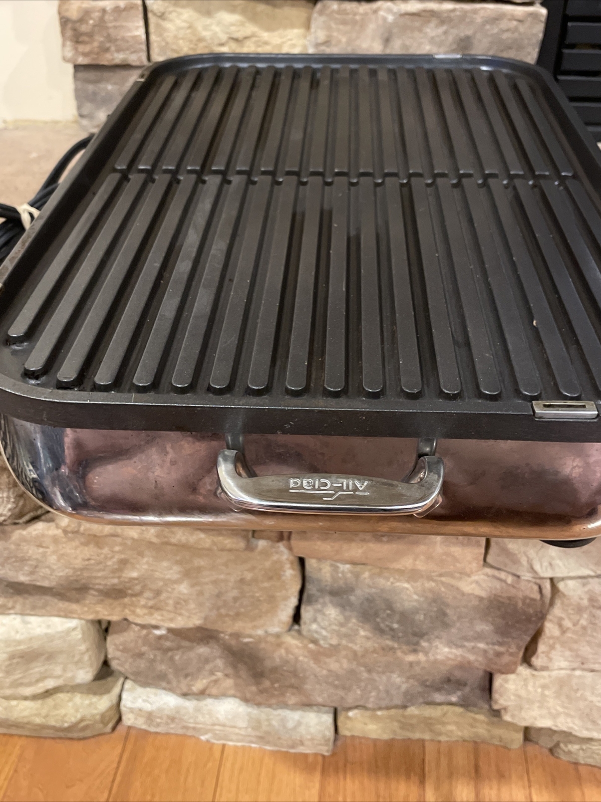 All-Clad Electric Indoor Grill # 6411 Large Nonstick Grilling Surface 20×13