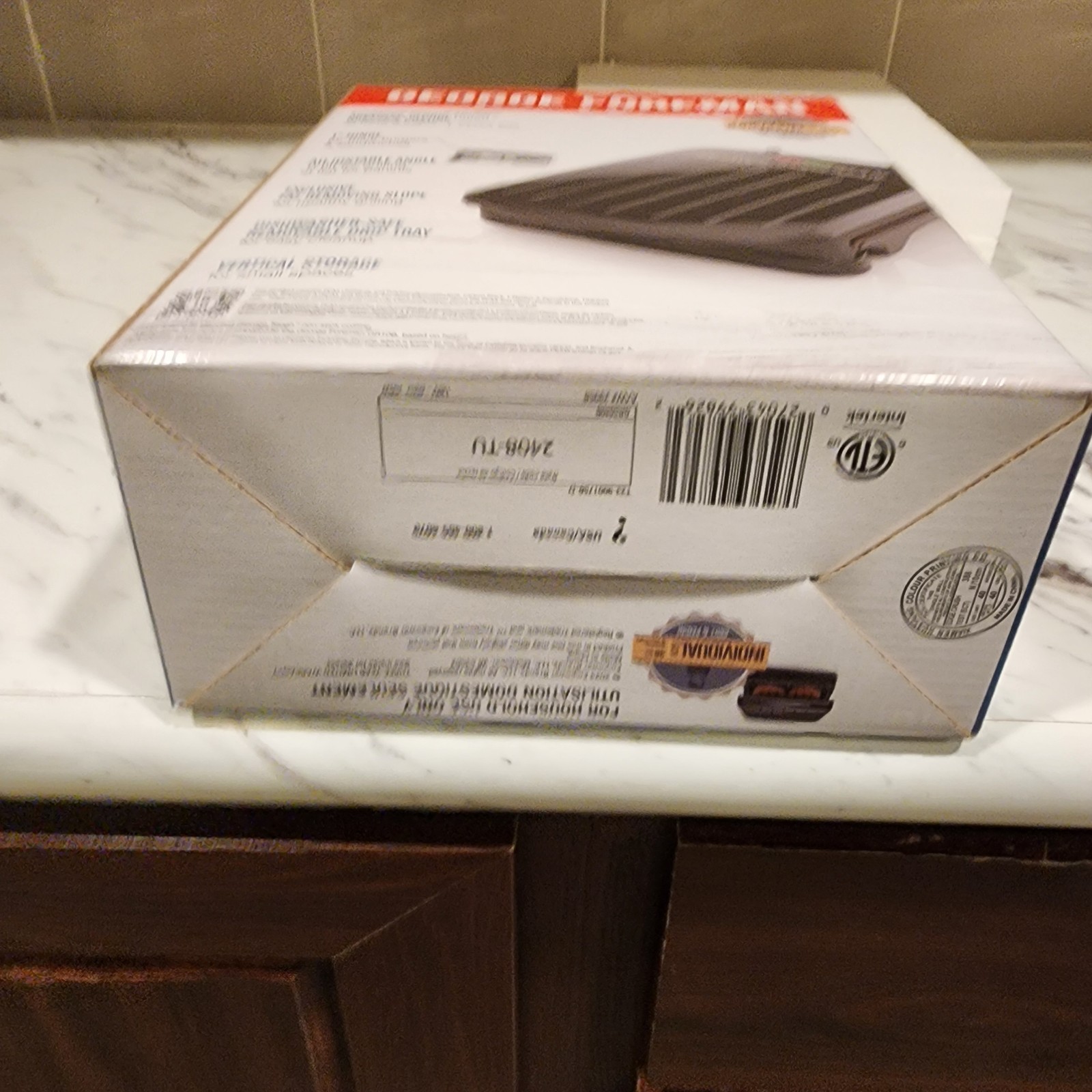 George Foreman Grill & Panini Press Nonstick Ceramic Space-Saving Design