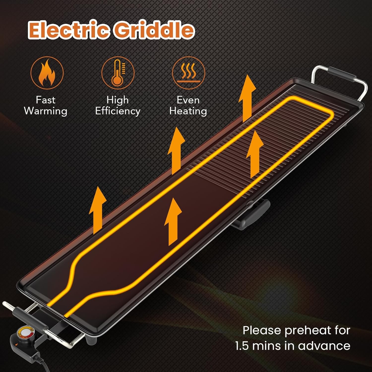 COSTWAY 39.5” Electric Griddle, Extra Large Teppanyaki Grill