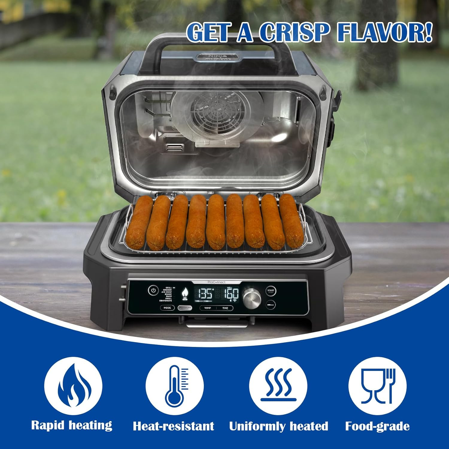Griddle Plate & Smoke Rack for Ninja Woodfire Pro Connect XL Grill Accessories