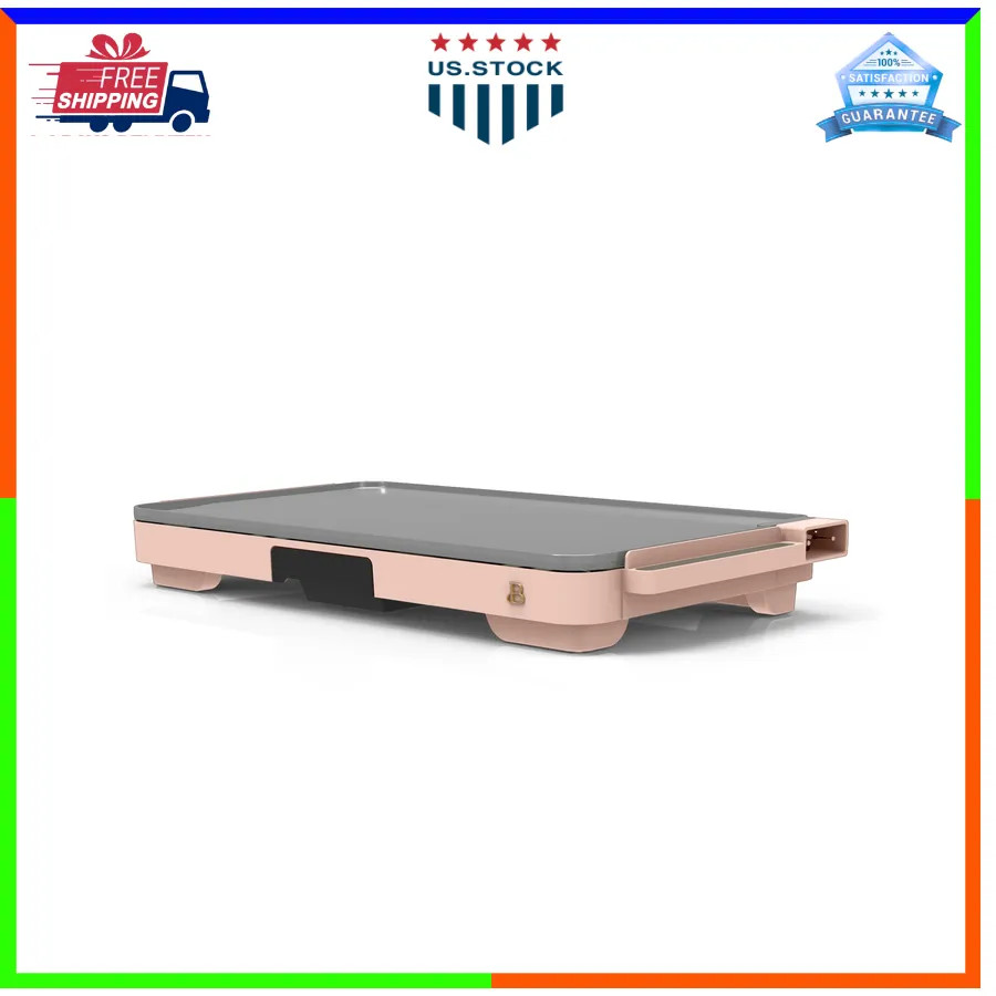 Beautiful Drew Barrymore 12×22 Inch XL Electric Griddle Nonstick Rose Gold